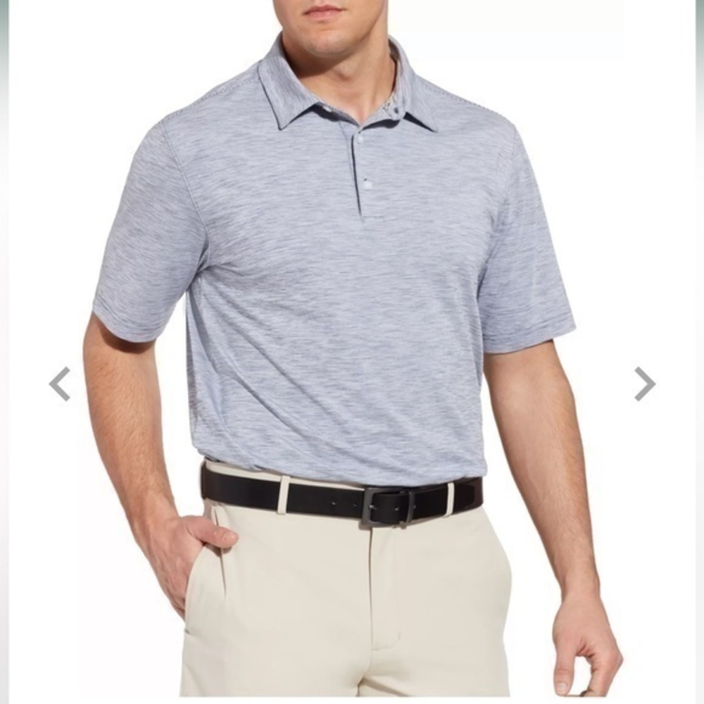 New Walter Hagen Men’s Perfect 11 Majors Championship Sripe Golf Polo Si…